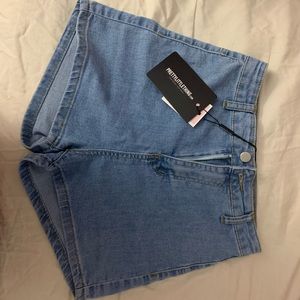 Petite Light Wash Denim Disco Short